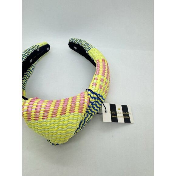 Lele Sadoughi Mixed Raffia Knotted Women’s Headband + Dust Bag -Multicolored - Picture 7 of 12